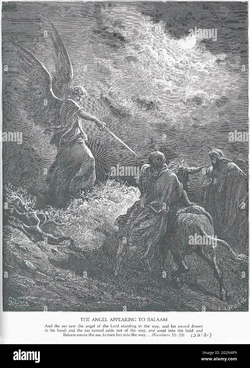 Gustave Doré - an Angel Appears Balaam Stock Photo - Alamy