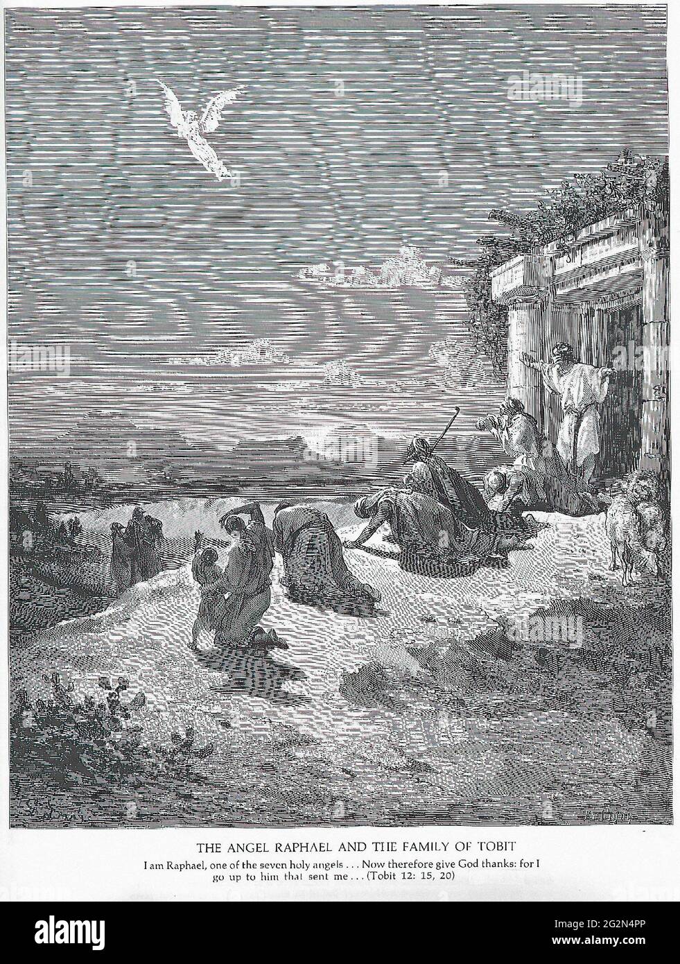 Gustave Doré - Angel Raphael Family Tobit Stock Photo - Alamy