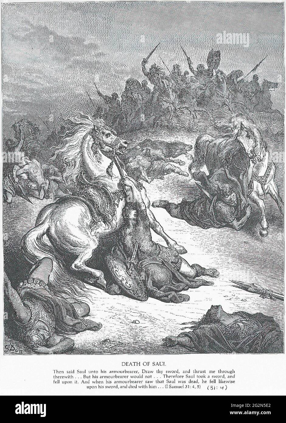 Gustave Doré -  Death Saul Stock Photo