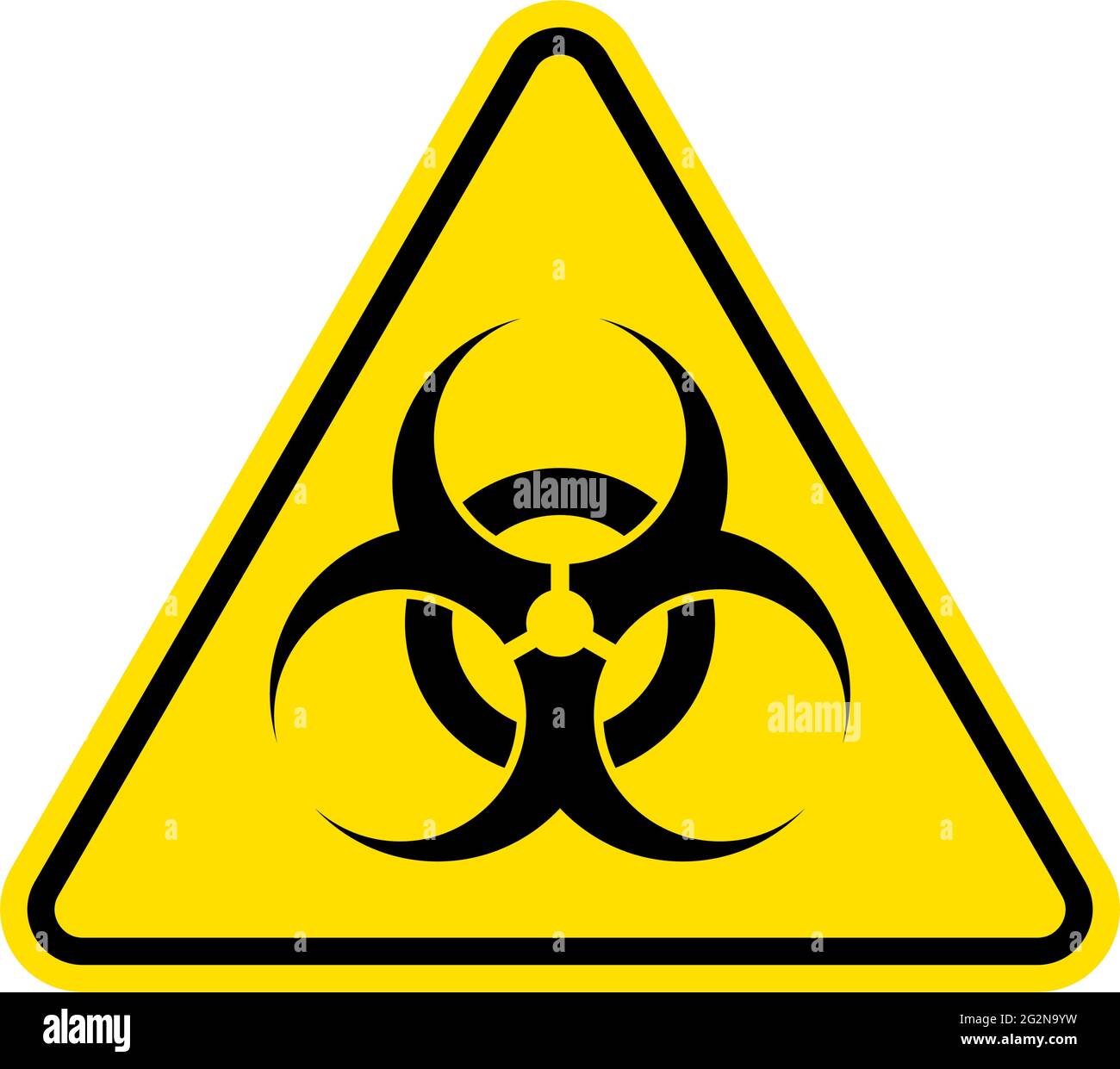 Biohazard sign. Danger symbol. Vector flat icon Stock Vector