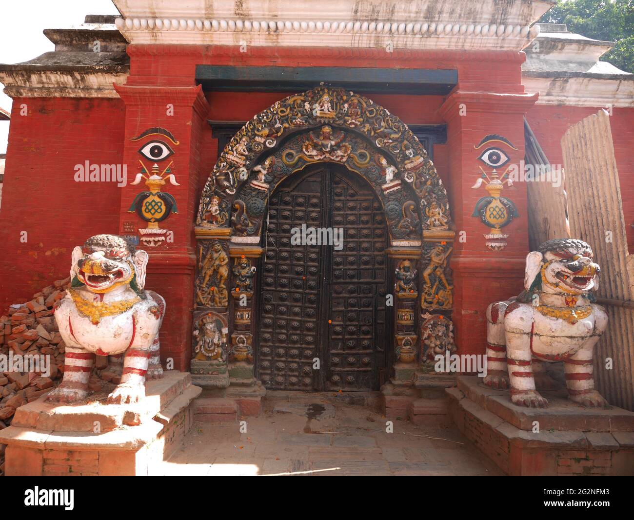 Taleju Bhawani Deju palace temple for nepali people and foreign travelers travel visit respect praying deity angel at Basantapur Patan Bhaktapur durba Stock Photo