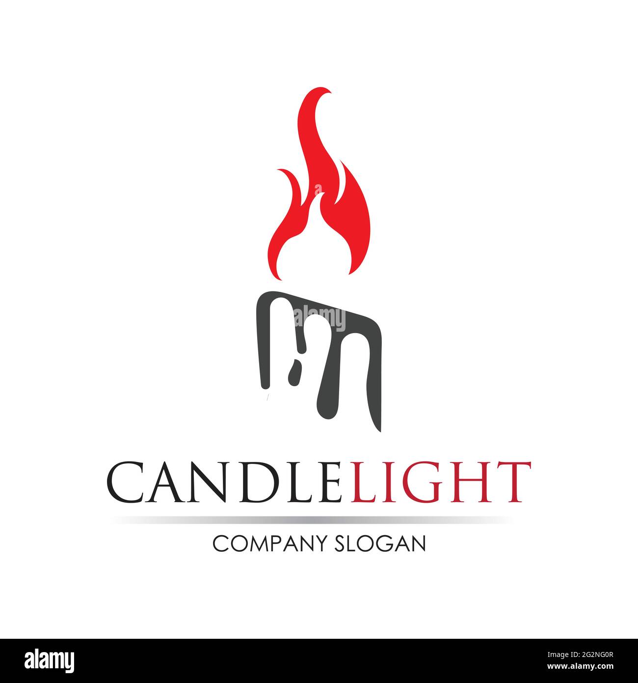 Candle light icon logo design vector template Stock Vector