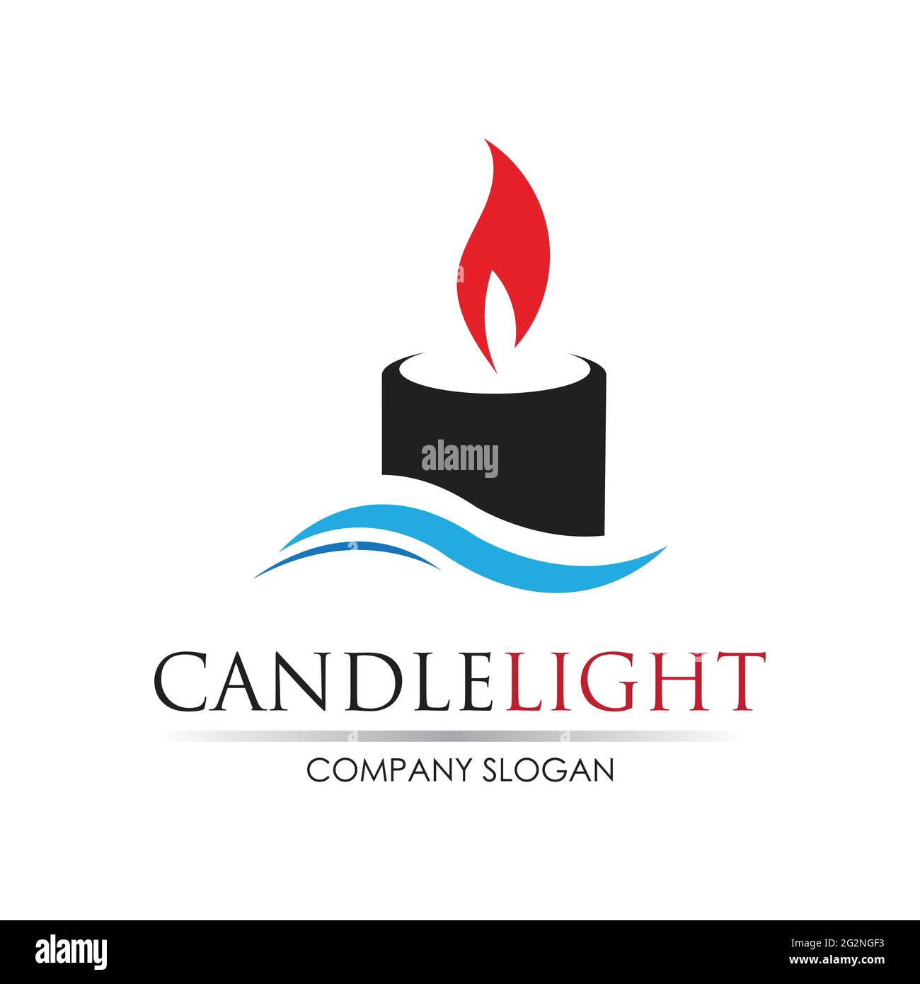 Candle light icon logo design vector template Stock Vector