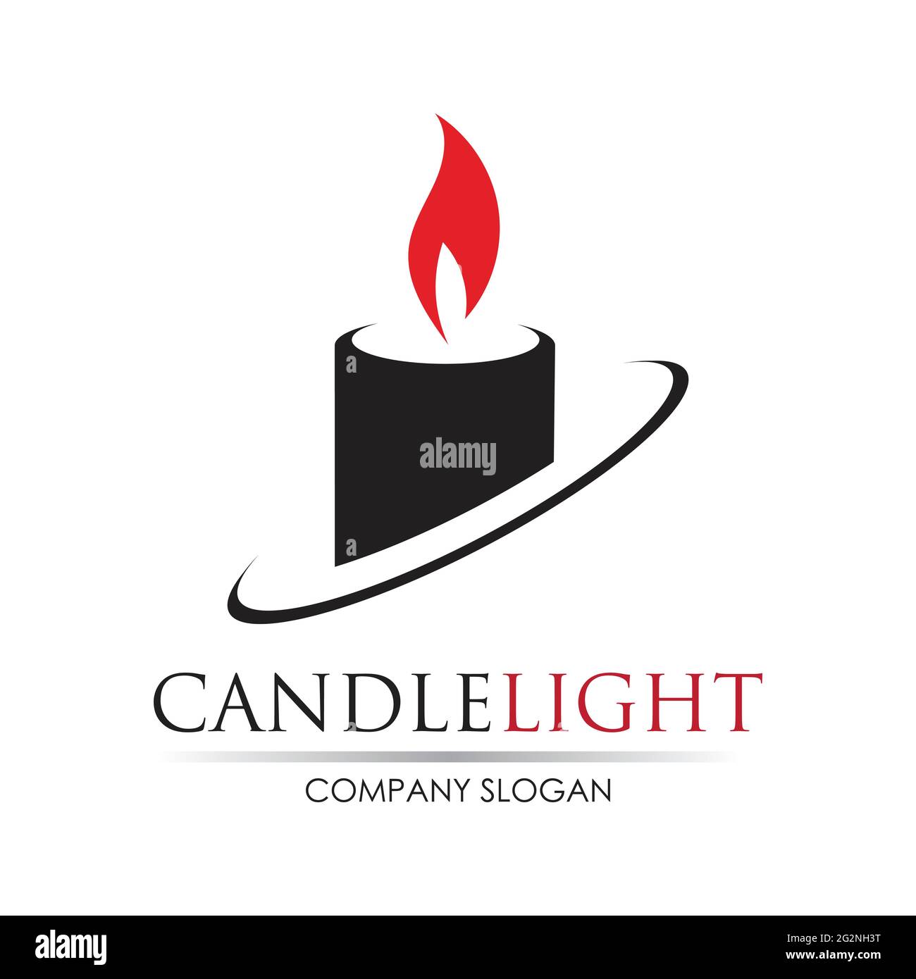 Candle light icon logo design vector template Stock Vector Image & Art
