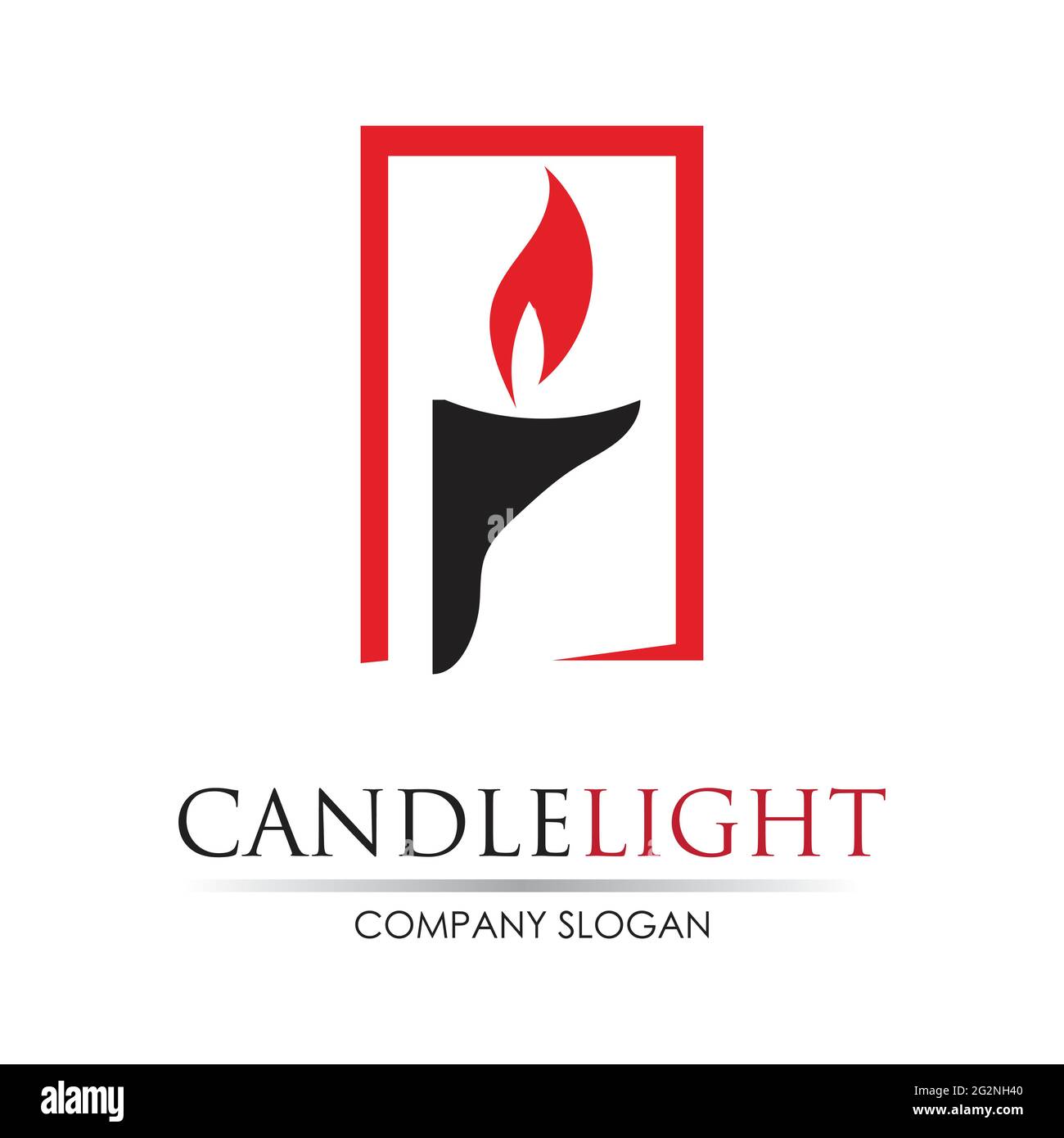Candle light icon logo design vector template Stock Vector