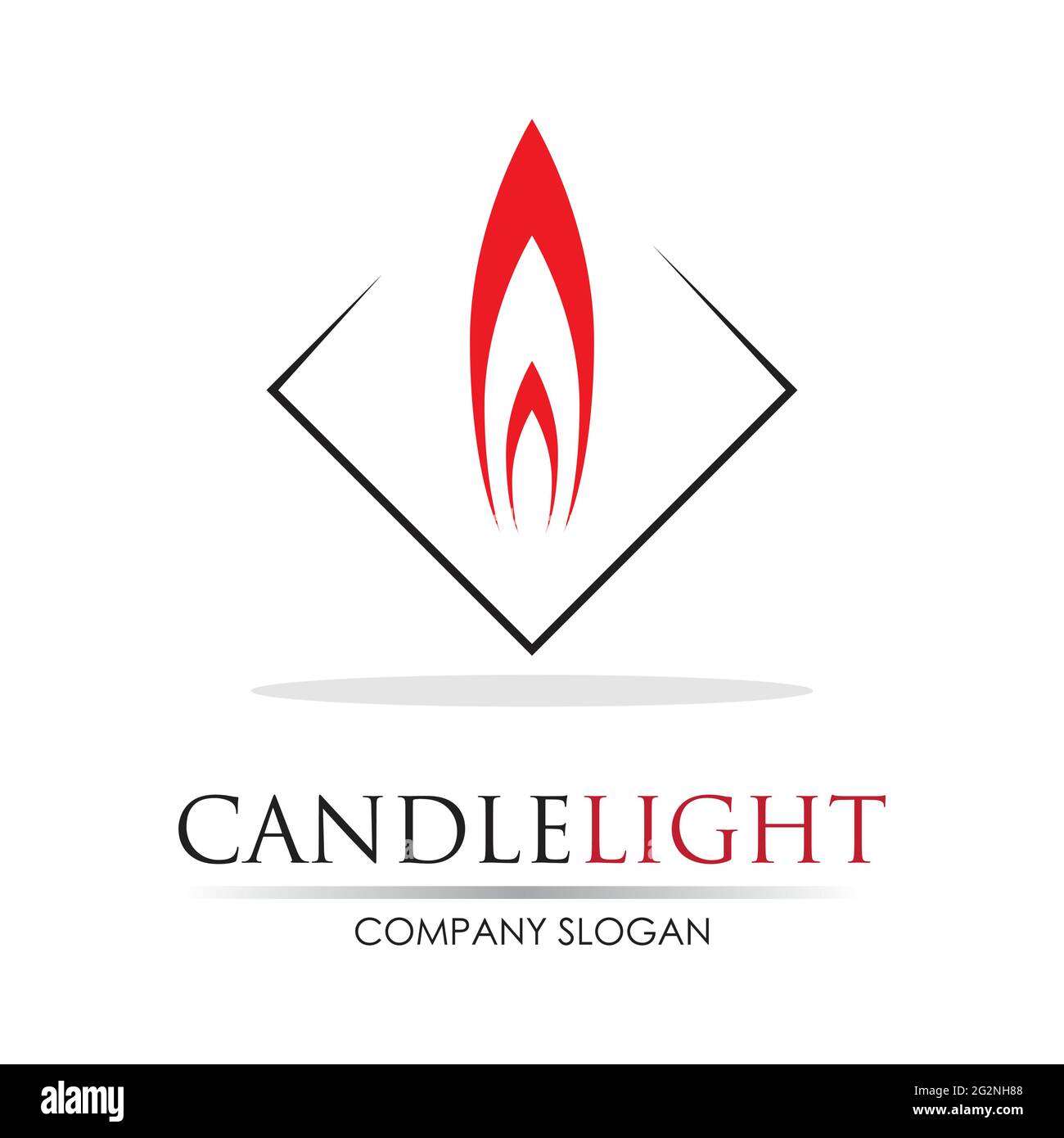 Candle light icon logo design vector template Stock Vector Image & Art Alamy