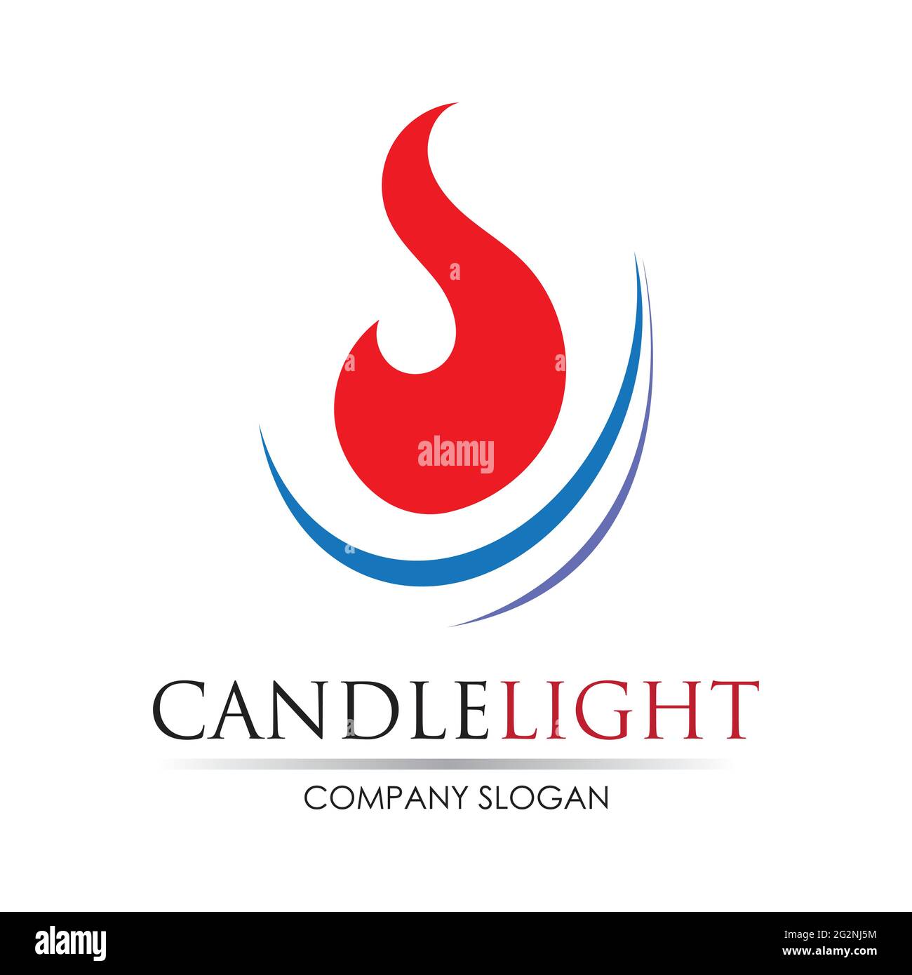 Candle light icon logo design vector template Stock Vector