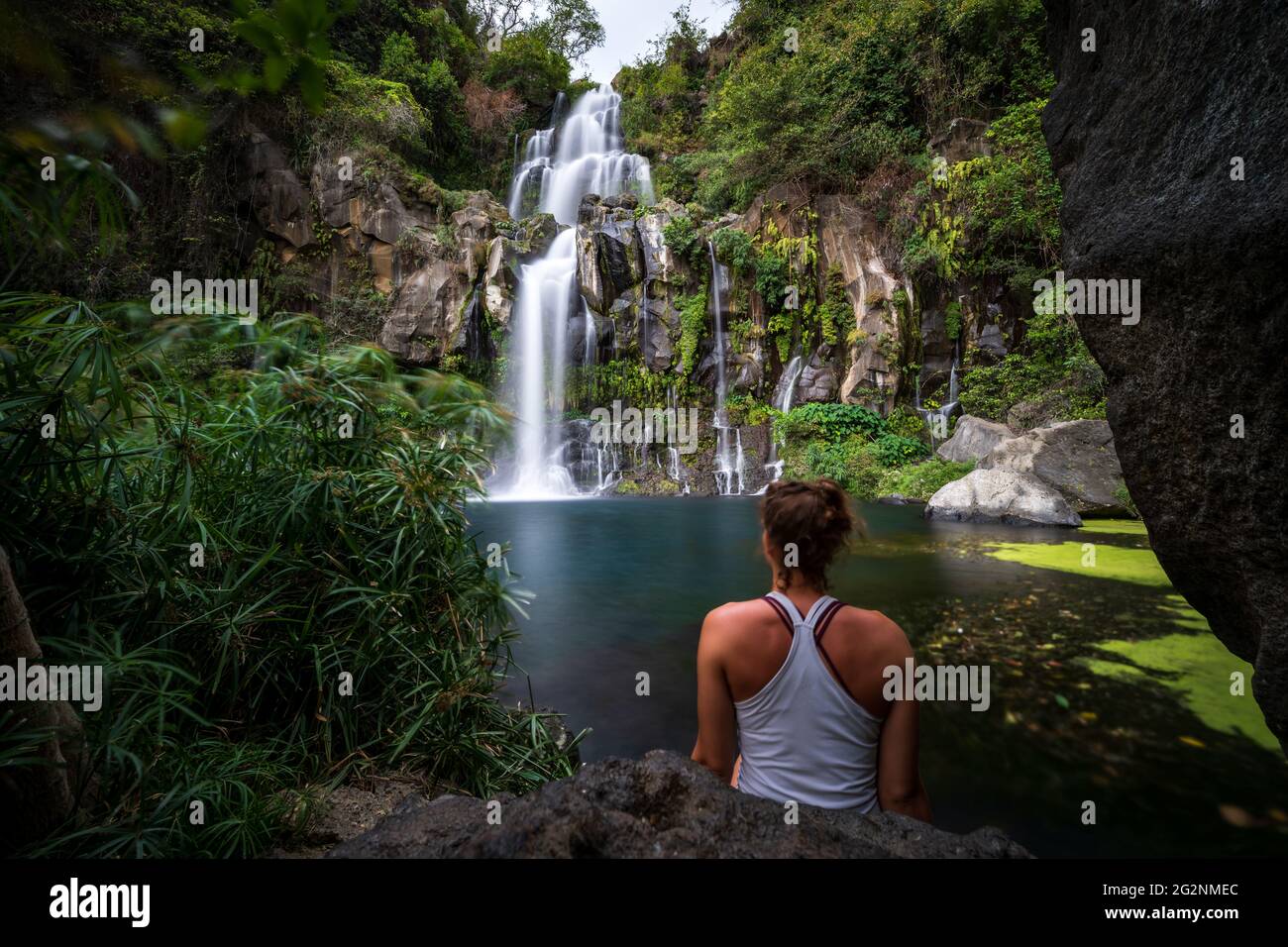 Wanderung Zum Bassin Des Aigrettes Stock Photo Alamy