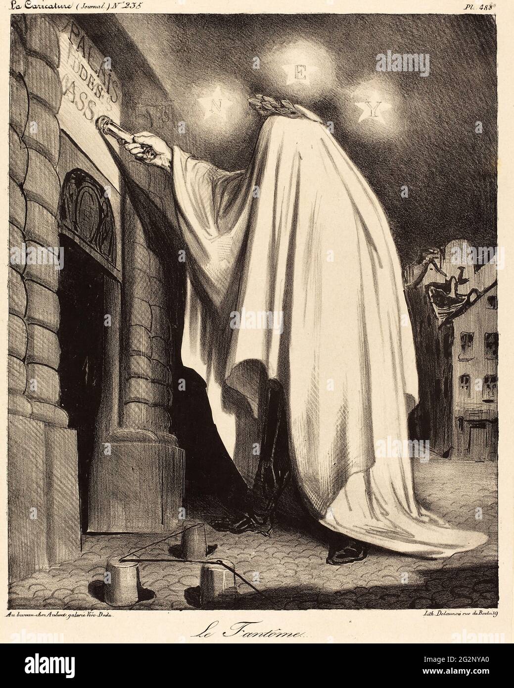 Honoré Victorin Daumier -  Le Fantome Stock Photo