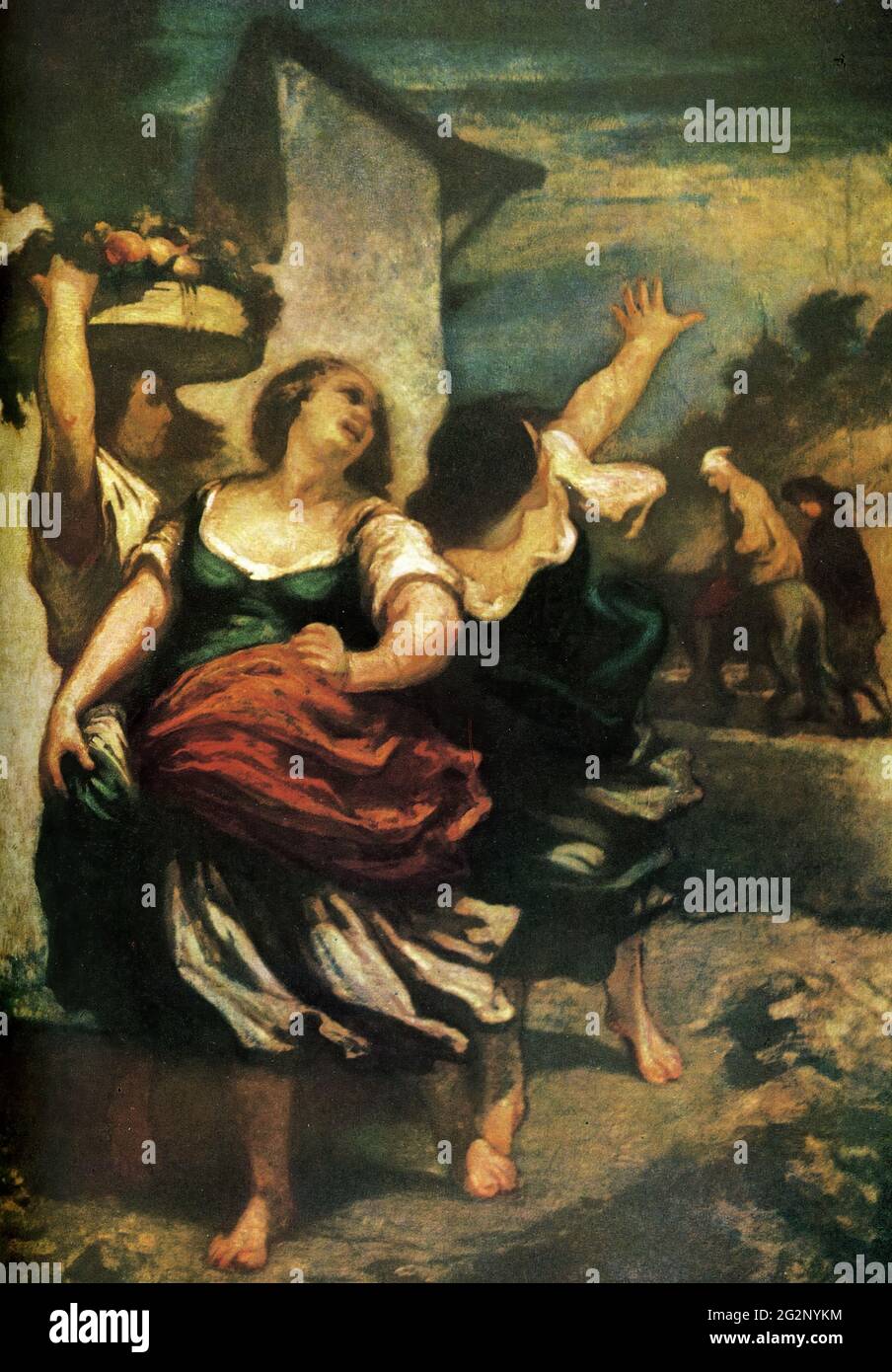 HonorÃ© Victorin Daumier Miller His Son Donkey 1849 Stock Photo Alamy