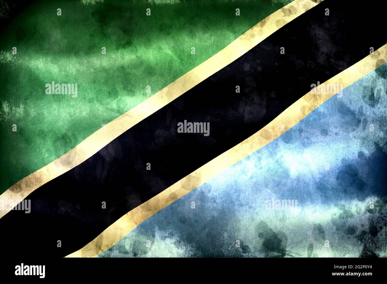 3D-Illustration of a Tanzania flag - realistic waving fabric flag Stock ...