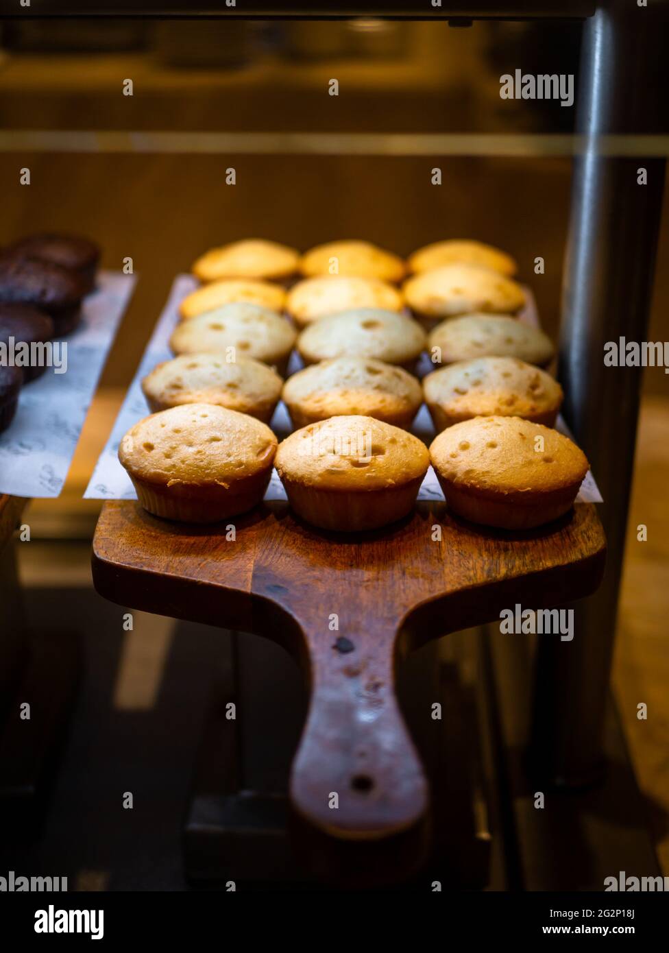 Assorted mini muffins on dessert buffet - muffin closeup Stock Photo