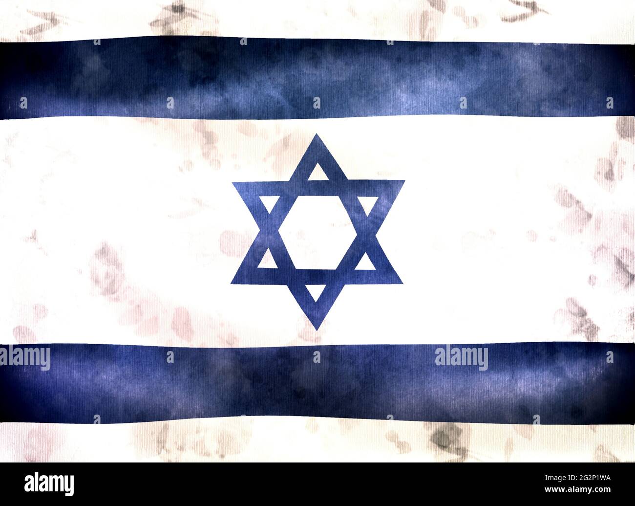 Israel flag - realistic waving fabric flag Stock Photo - Alamy