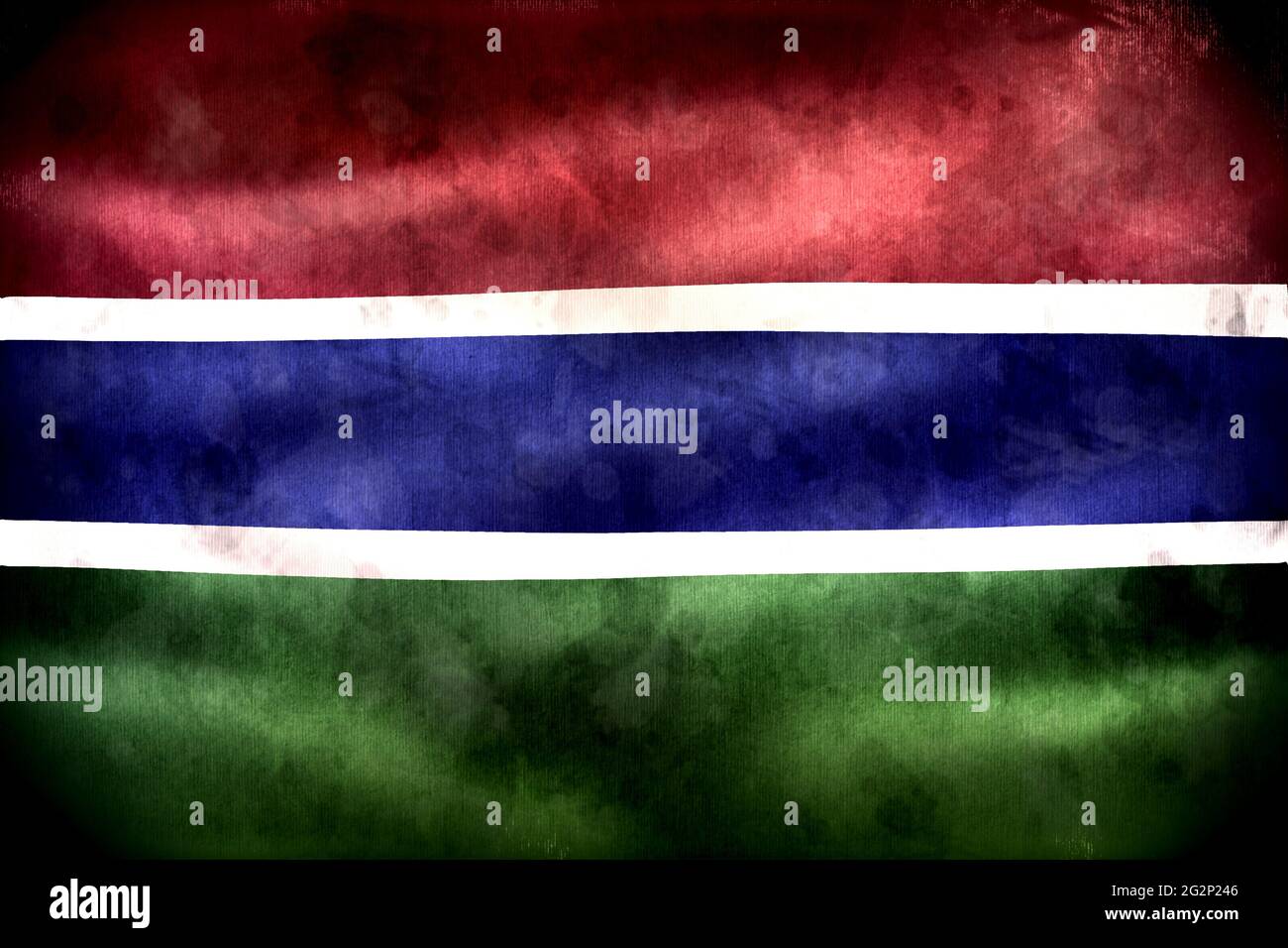 Gambia flag - realistic waving fabric flag Stock Photo - Alamy