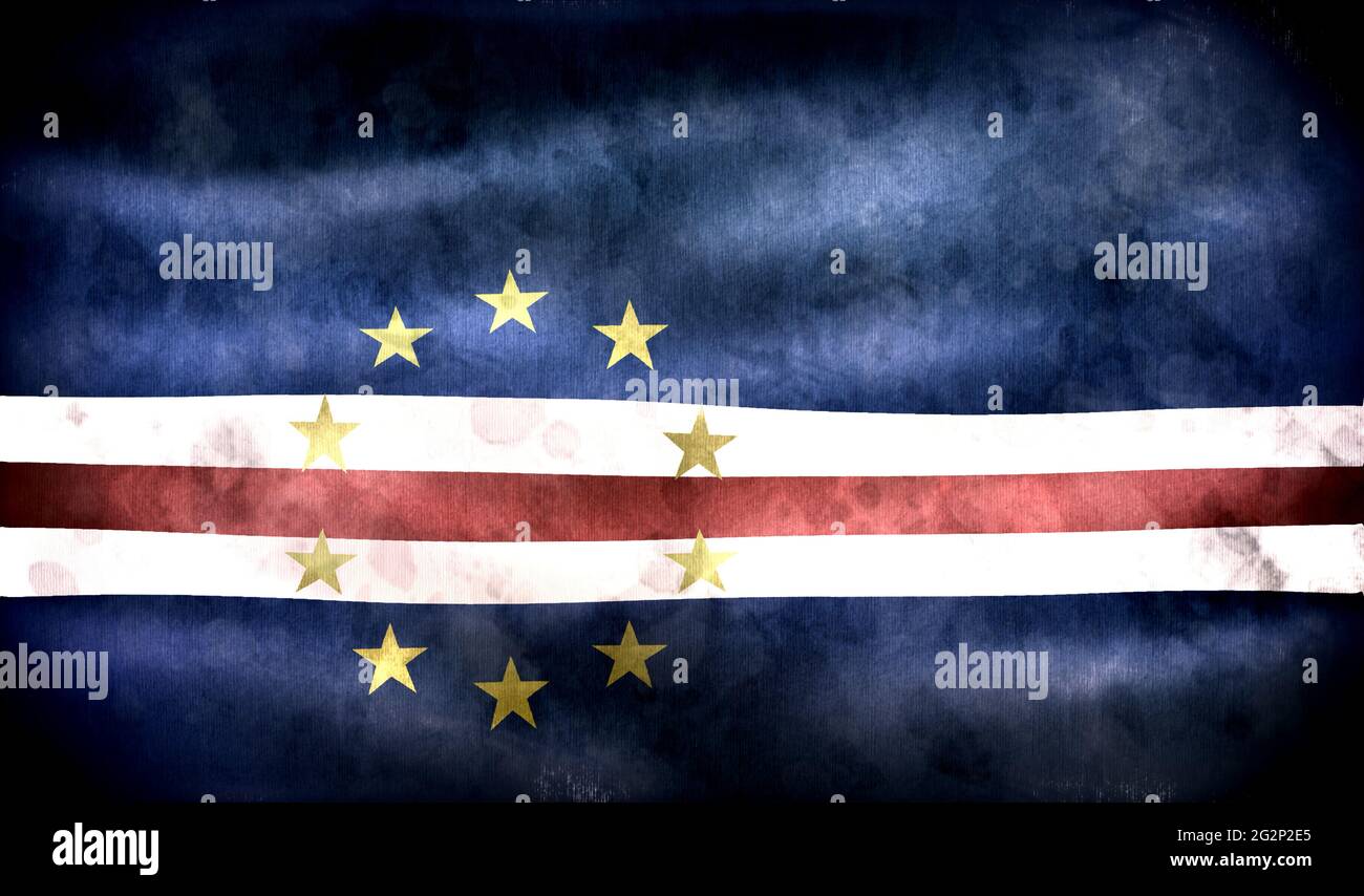 Cabo Verde flag realistic waving fabric flag Stock Photo Alamy