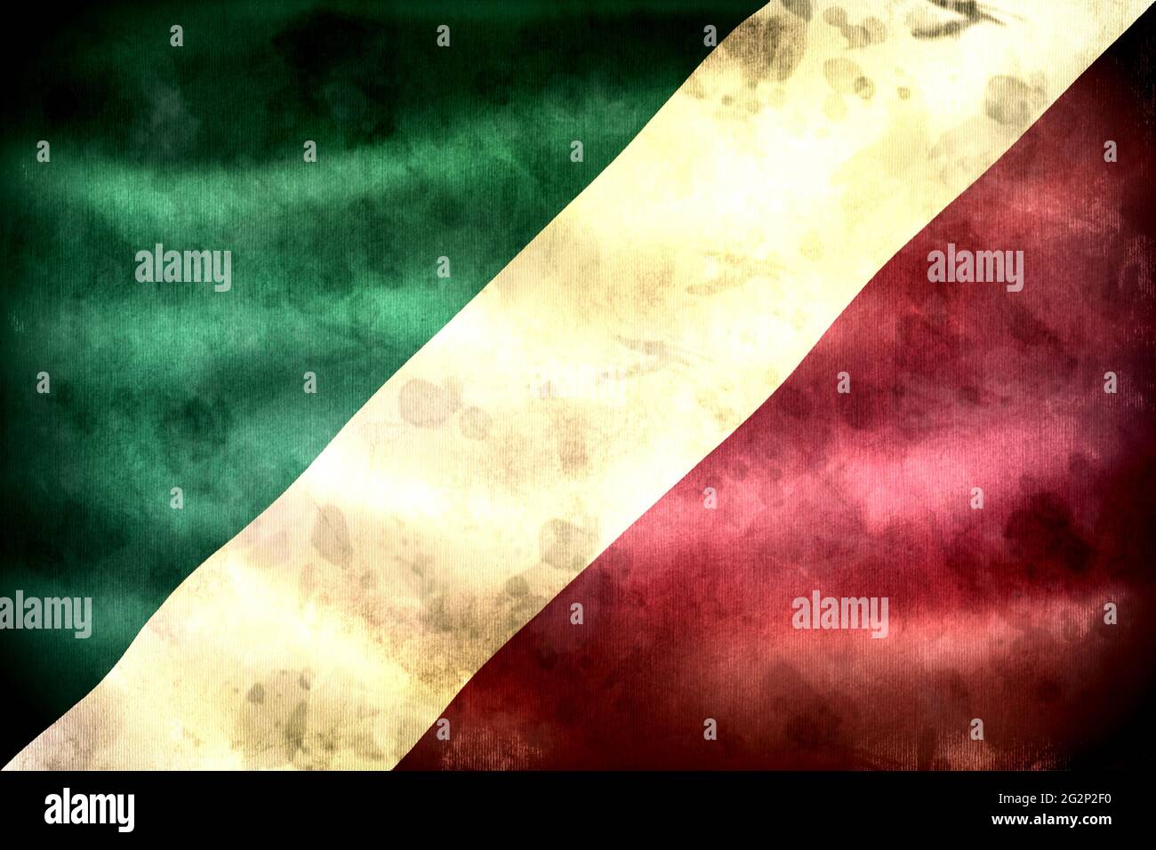Republic of the Congo flag - realistic waving fabric flag Stock Photo ...