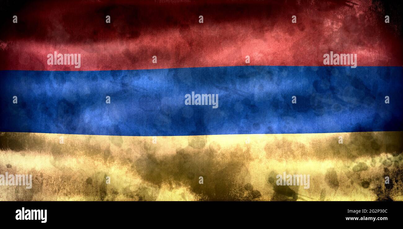 Armenia flag - realistic waving fabric flag Stock Photo - Alamy
