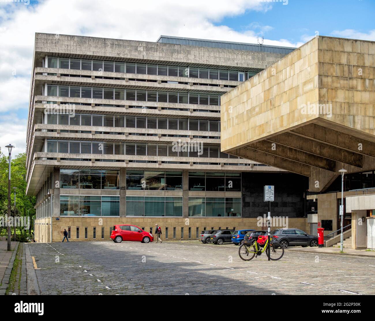 Edinburgh University Library from Buccleuch Place, Edinburgh, Scotland, UK Stock Photo