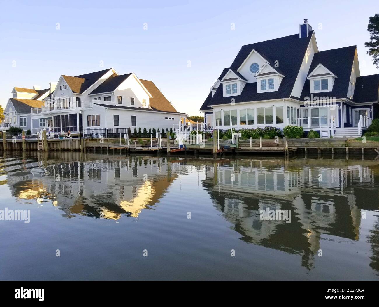 The luxury waterfront homes by the bay near Rehoboth Beach, Delaware, U