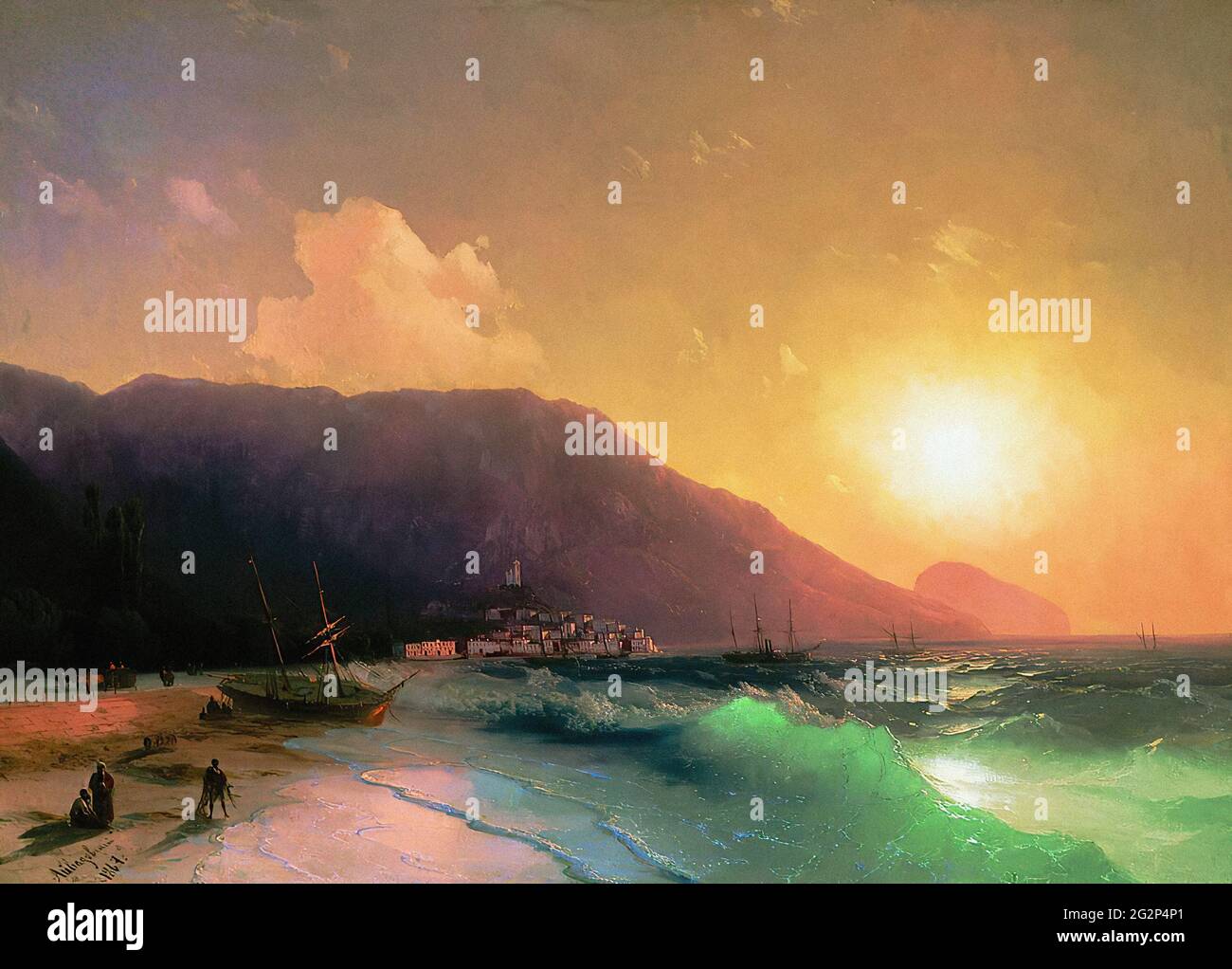 Ivan A Vazovski 1817 1900 Se View 1867 Stock Photo Alamy   Ivan Avazovski 1817 1900 Se View 1867 2G2P4P1 