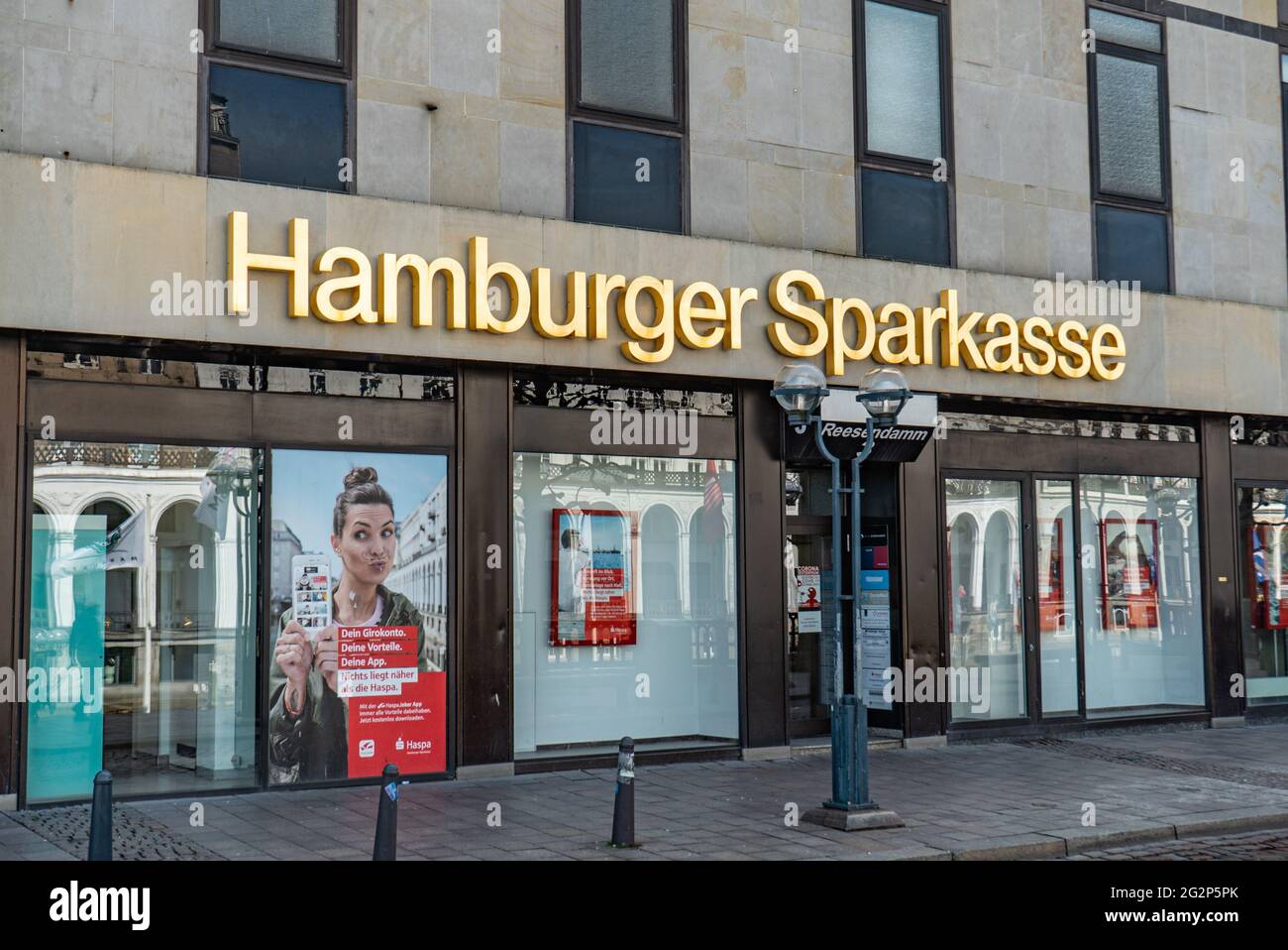 Bank in Hamburg called Hamburger Sparkasse - CITY OF HAMBURG, GERMANY - MAY  10, 2021 Stock Photo - Alamy