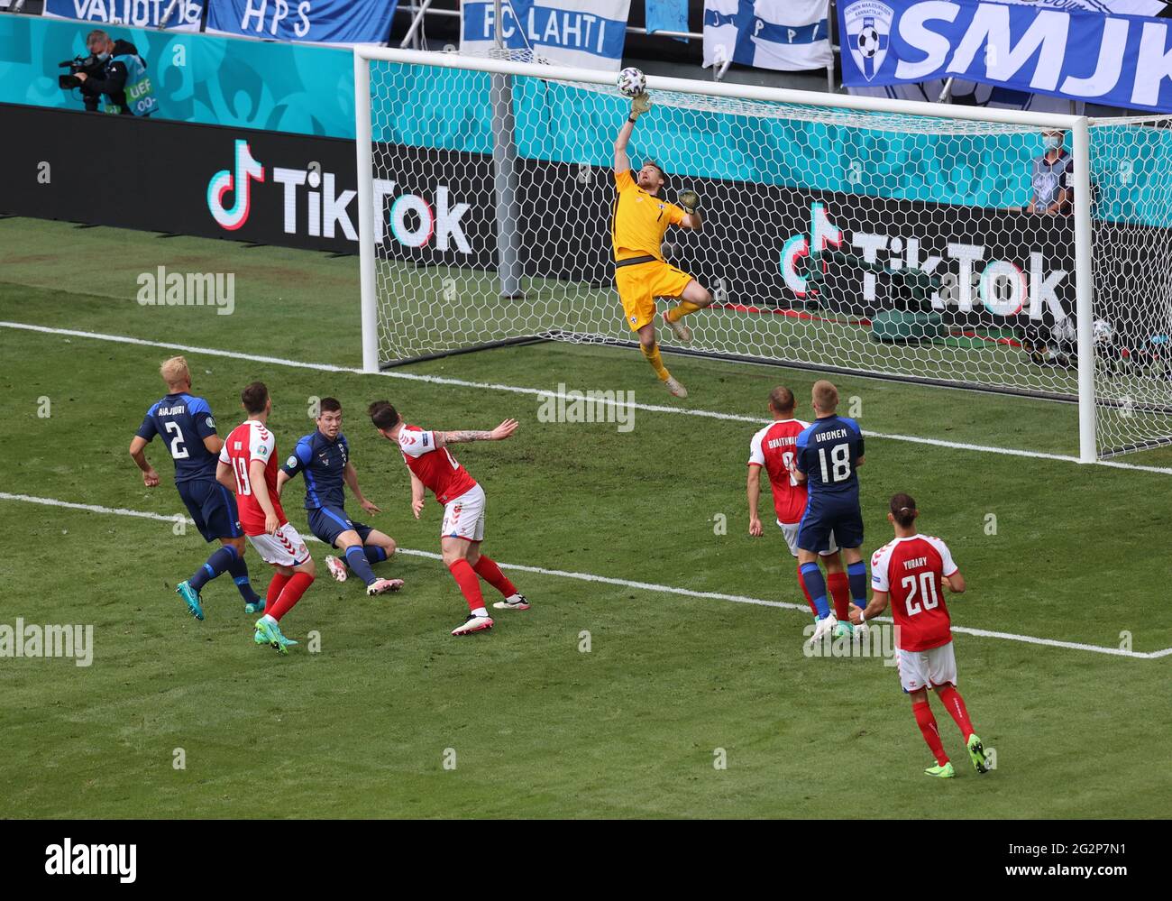 Soccer Football Euro Group B Denmark V Finland Parken Stadium Copenhagen Denmark June 12 21 Finland S Lukas Hradecky Makes A Save Pool Via Reuters Wolfgang Rattay Stock Photo Alamy Soccer Football Euro Group B Denmark V Finland Parken Stadium Copenhagen Denmark June 12 21 Finland S Lukas Hradecky Makes A Save Pool Via Reuters Wolfgang Rattay Stock Photo Alamy