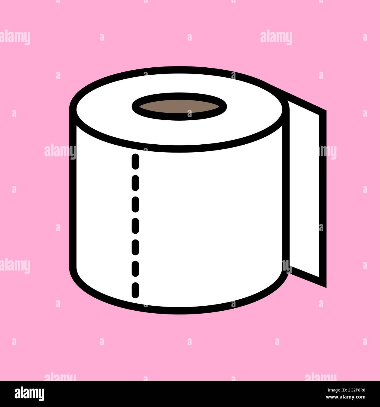 Toilet paper roll vector icon. Stock Vector