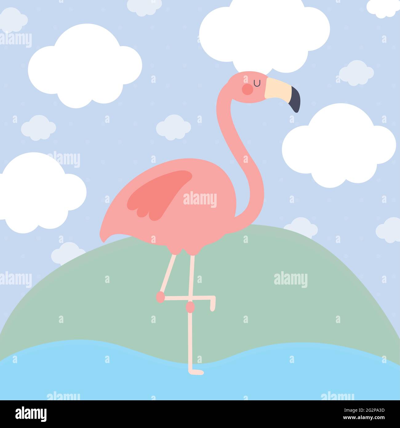 pretty pink flamingo Stock Vector Image & Art - Alamy
