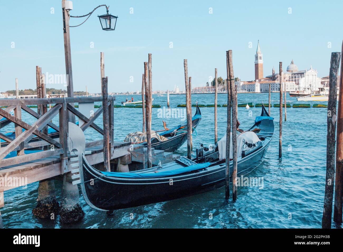 Venice lagoon with gondolas. Travel in Italy, Europe Stock Photo - Alamy
