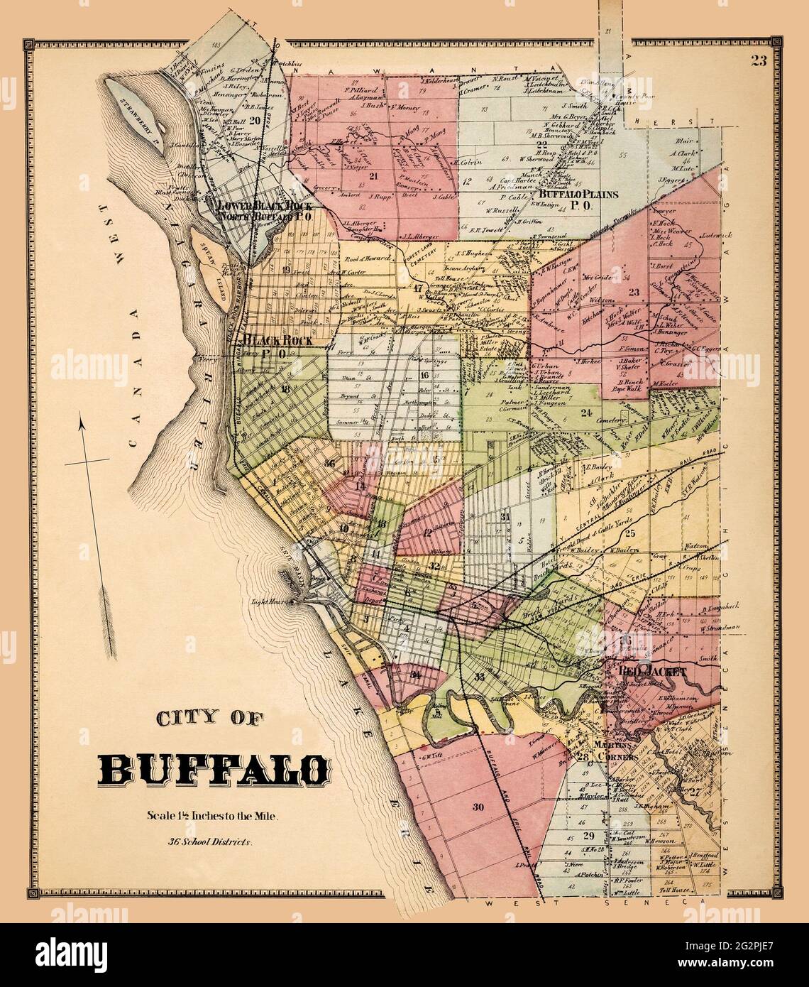 Map Of Buffalo Ny Area Vintage Map Of Buffalo New York. Original Title: City Of Buffalo  [Township]. Old Map Of Buffalo, Ny, Showing Showing Streets, Railroads, And  Landmarks. Shows Names Of Landowners. Shows Portion Of Erie Canal.