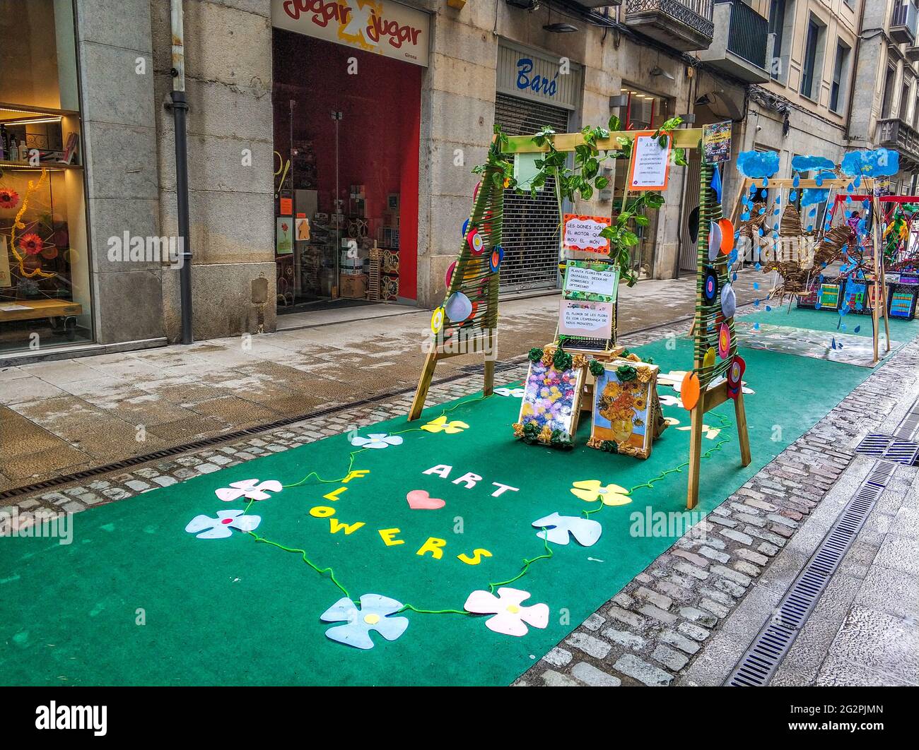 Flower Festival in Girona Temps de Flors, Spain. 2019 Stock Photo