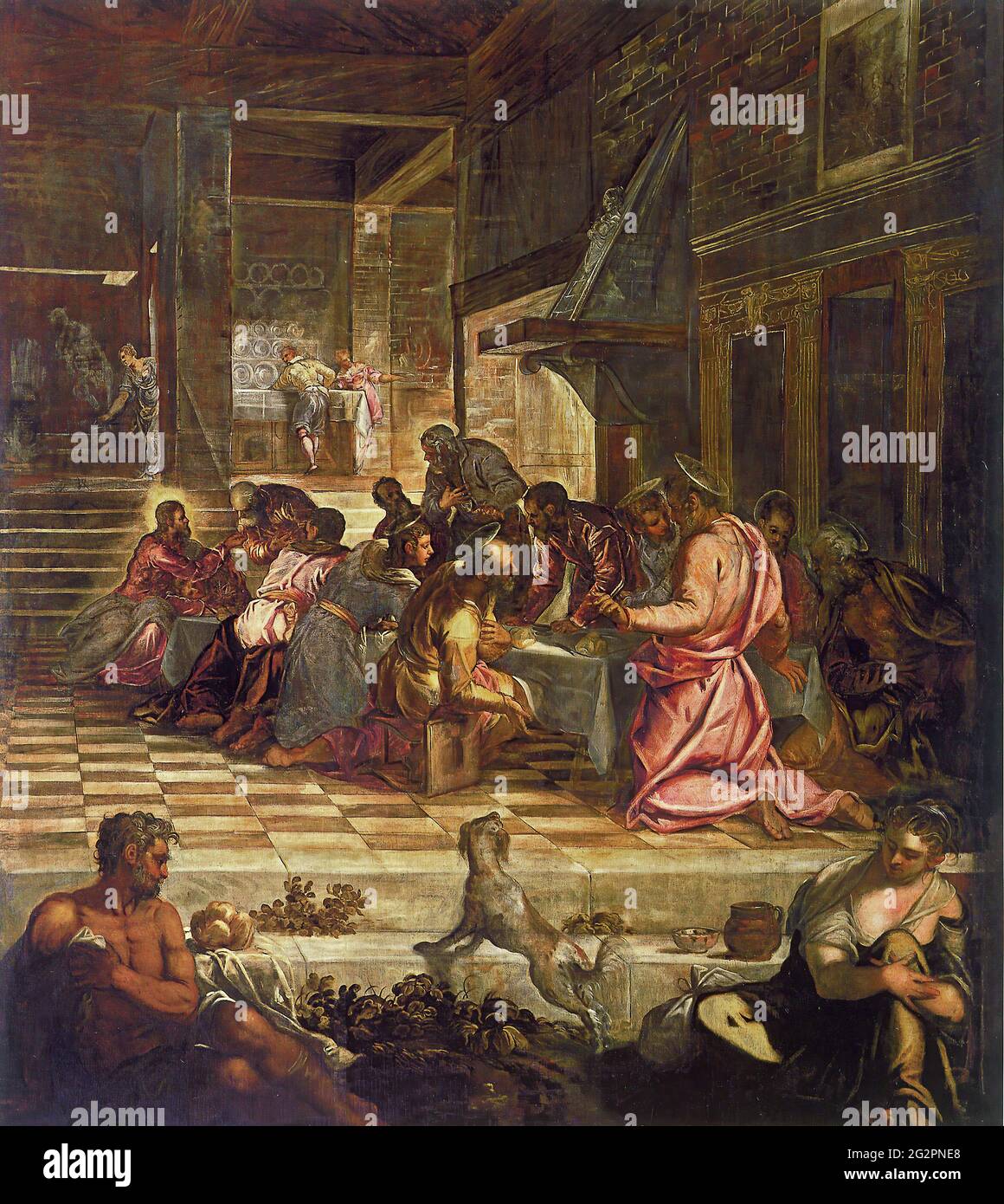 Jacopo Robusti a.K.a Tintoretto -  the Last Supper Stock Photo