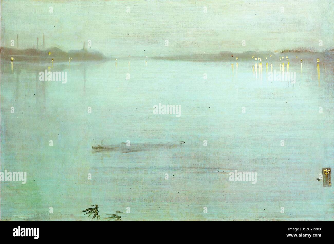 James Abbott Mcneill Whistler -  Nocturne Blue Silver Chelse 1 1872 Stock Photo