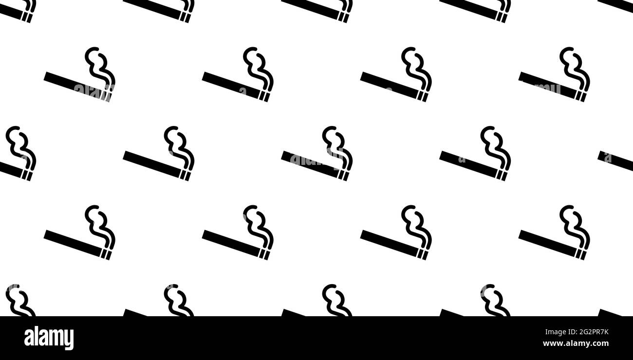 Seamless cigarette icon pattern, repeats vertically and horizontally Stock Vector