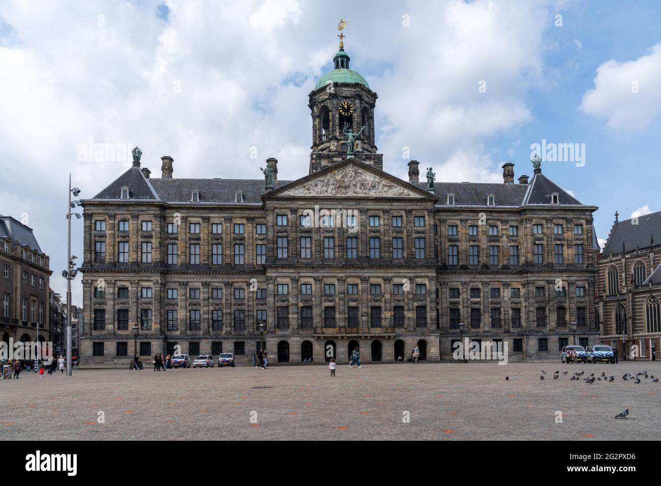 Amsterdam, Netherlands - 19 May, 2021: view of the Royal Palace in downtown Amsterdam Stock Photo