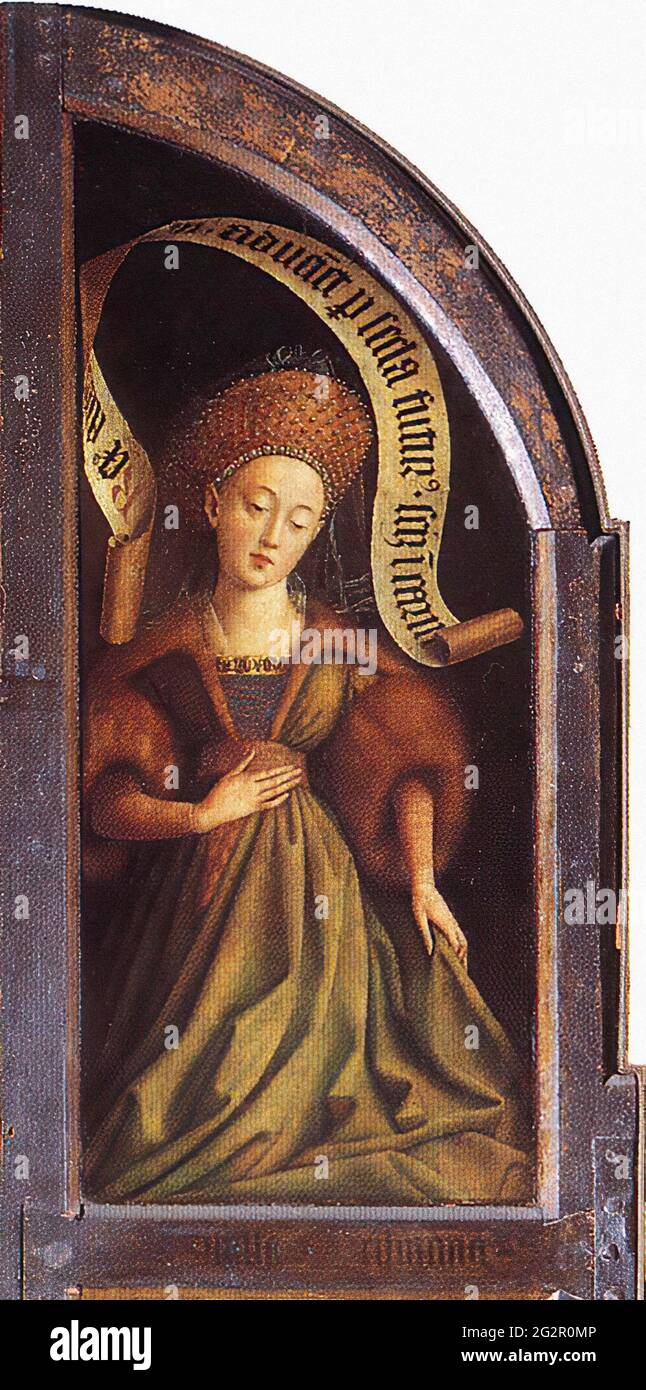 Jan Van Eyck -  Cumaean Sibyl 1432 Stock Photo