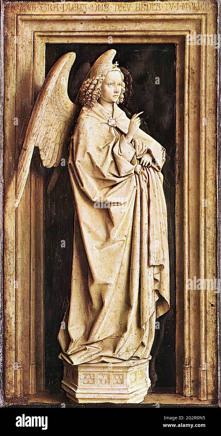 Jan Van Eyck -  Annunciation 1 1436 Stock Photo