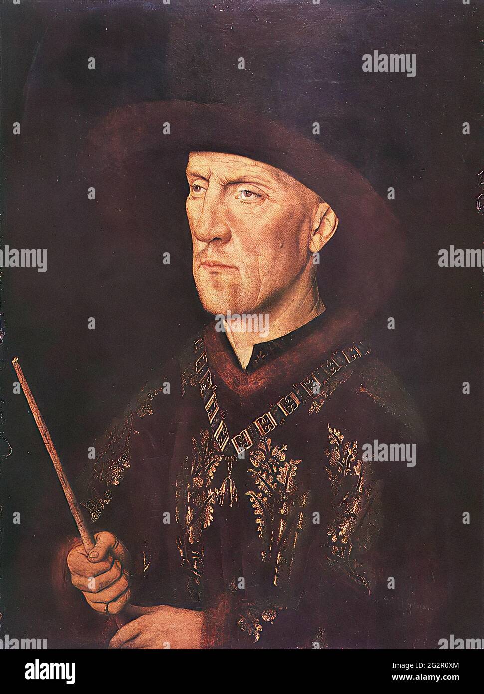 Jan Van Eyck - Portrait Baudouin De Lannoy 1435 Stock Photo - Alamy