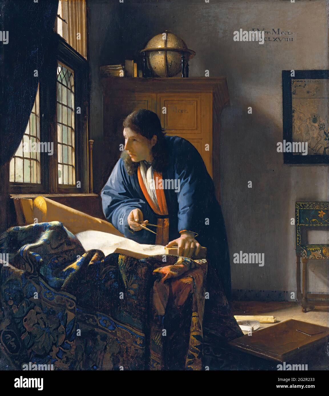 Jan Vermeer Van Delft -  the Geographer Stock Photo