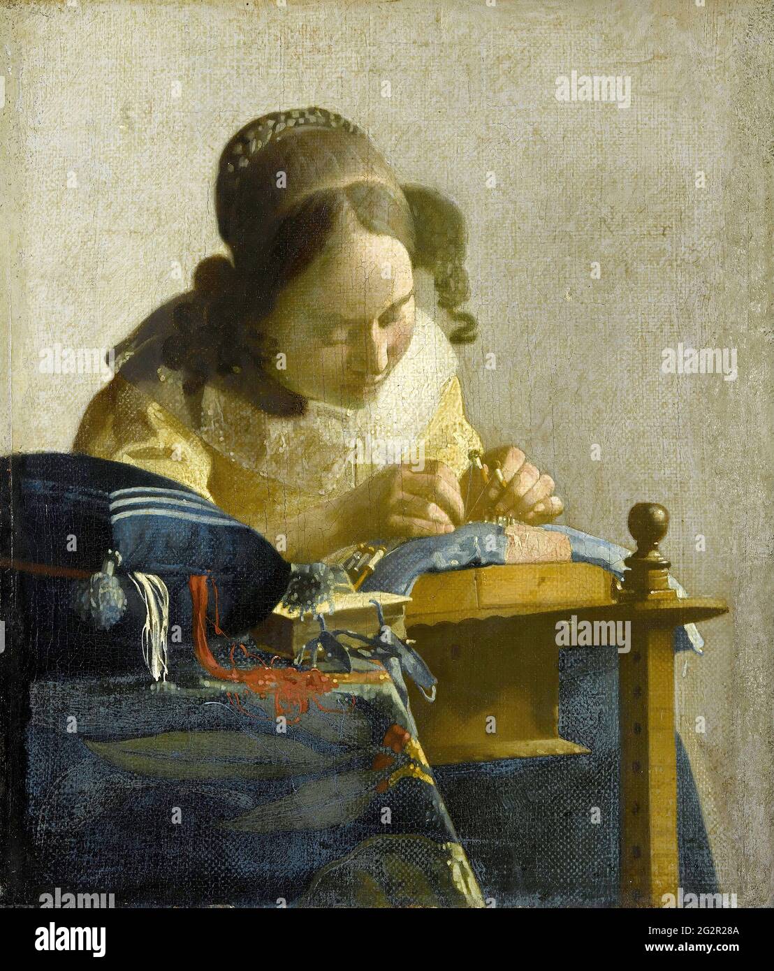 Jan Vermeer Van Delft -  the Lacemaker Stock Photo
