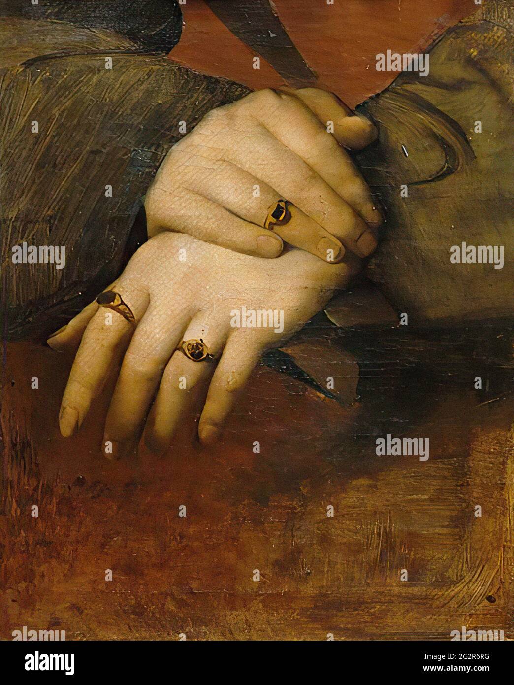 Jean-Auguste-Dominique Ingres -  Study Woman S Hands Stock Photo