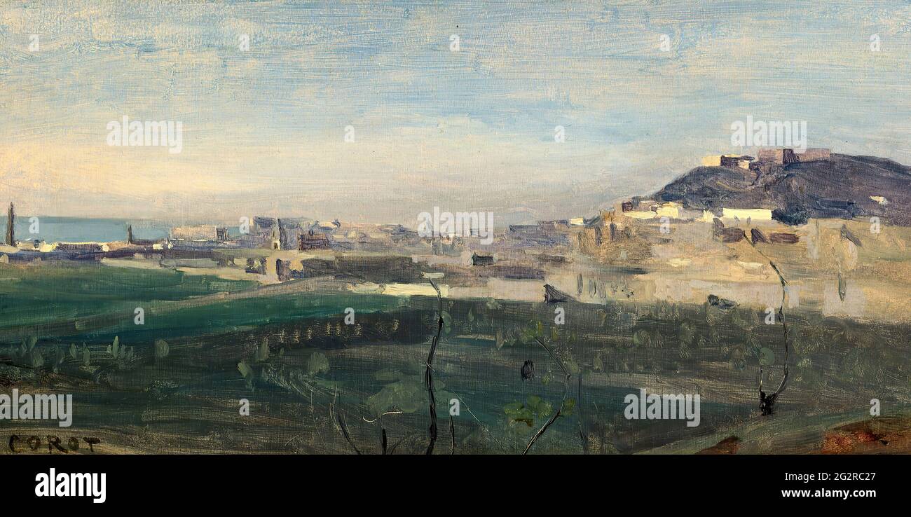 Jean-Baptiste-Camille Corot - Naples Le Mont Saint Elme Et Partie De Sa  Ville Stock Photo - Alamy