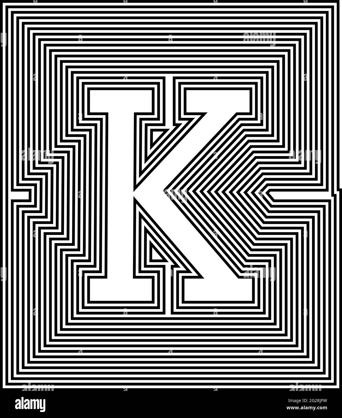 Letter K Line Logo Icon Design Vector Illustration Stock Vector Image