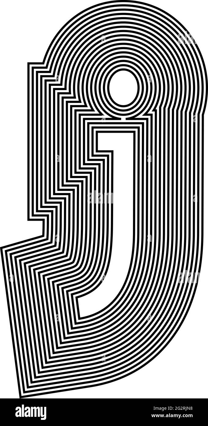 Letter j Line Logo Icon Design Vector Illustration Stock Vector Image