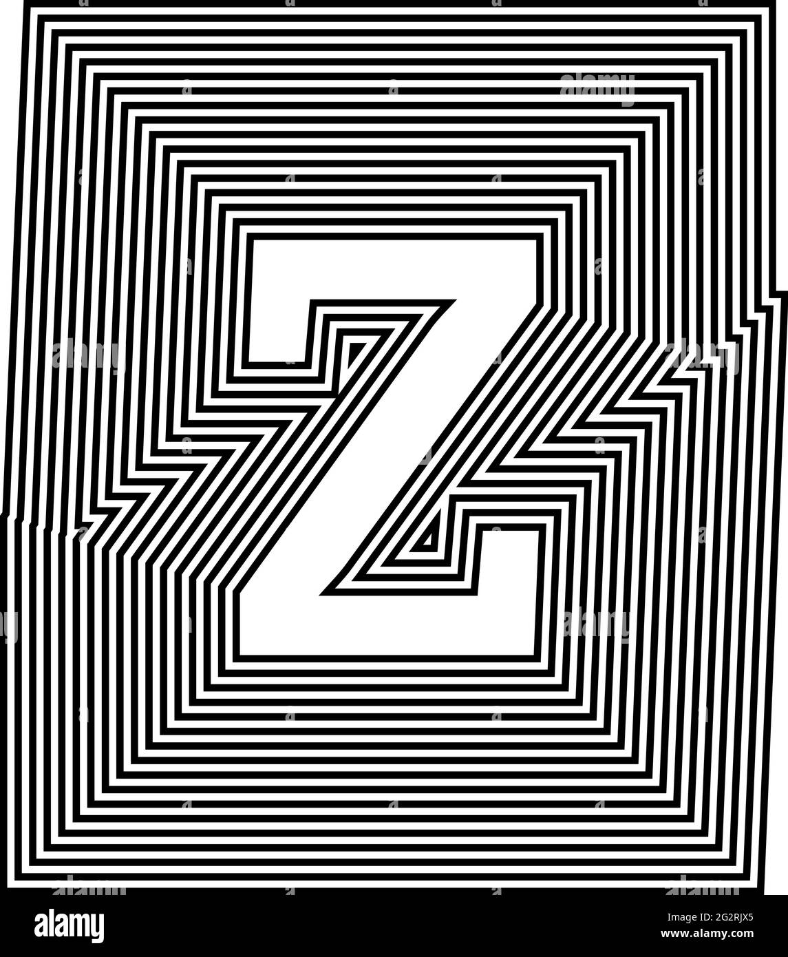Letter z Line Logo Icon Design Vector Illustration Stock Vector Image