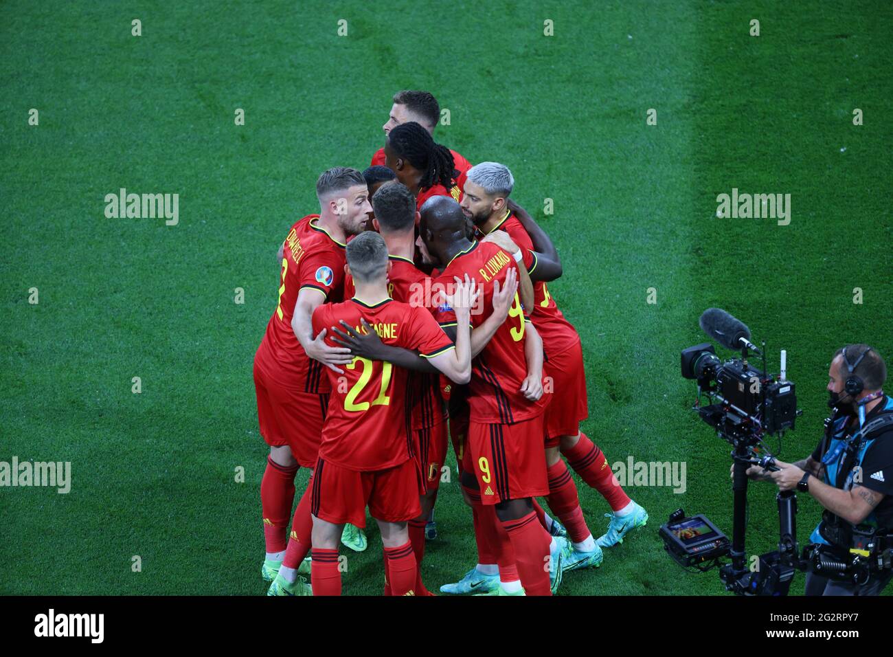 Saint Petersburg Russia 12 June 021 Football European Football Championship 1st Round Group B Russia V Belgium National Team Player Romelu Lukaku Stock Photo Alamy