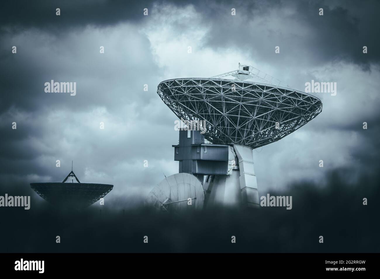 Satellite dishes at Goonhilly, UK Stock Photo