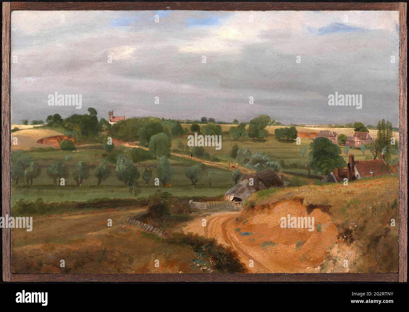 John Constable Brightwell Church and Village Stock Photo Alamy