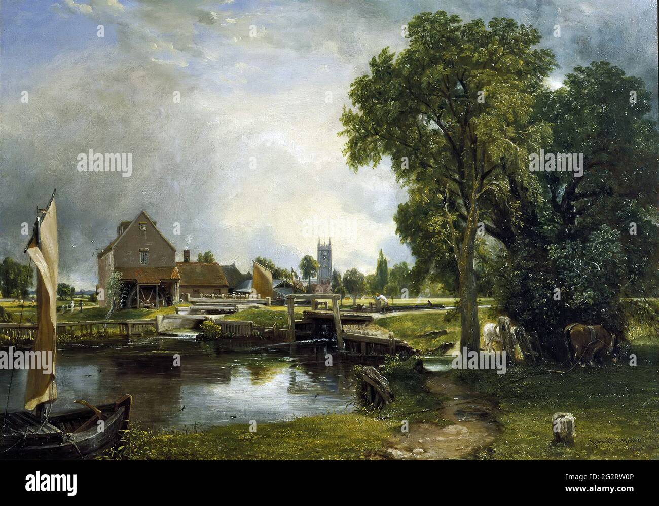 John Constable - Dedham Lock and MILL Stock Photo - Alamy