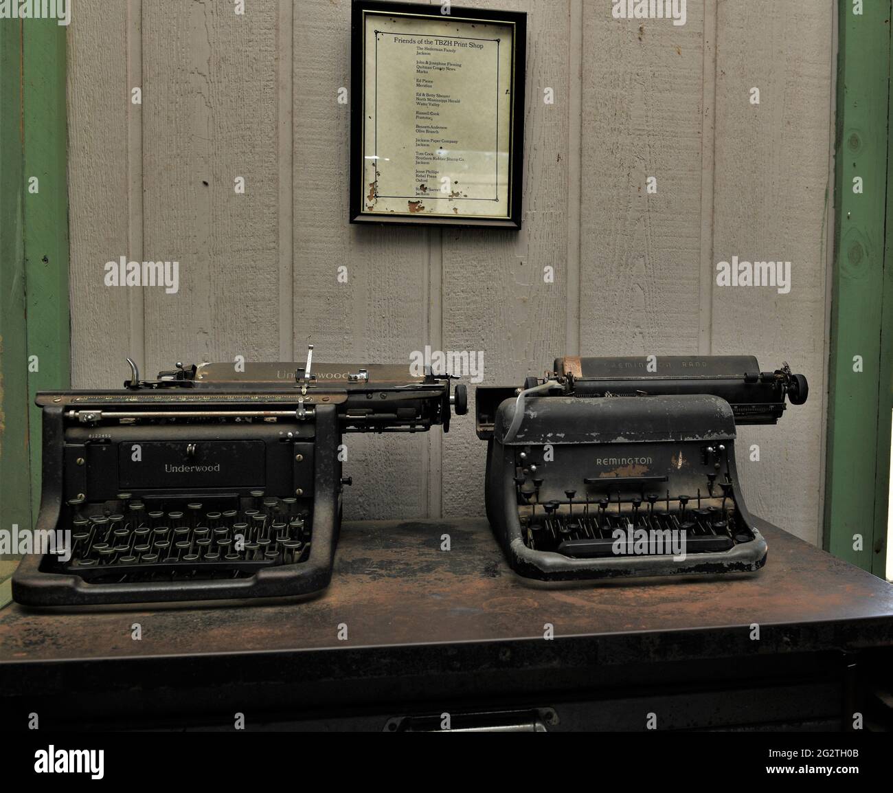 Vintage typewriters. Stock Photo